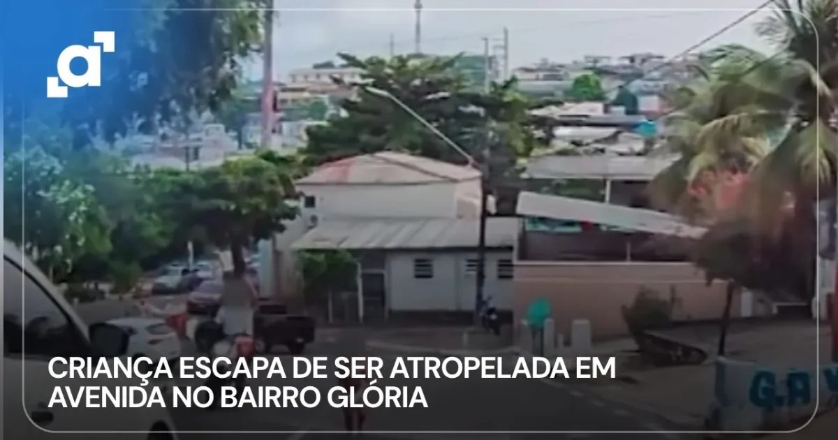 Criança escapa de atropelamento na avenida Presidente Dutra, em Manaus